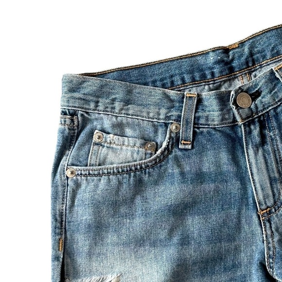 RAG & BONE Jean shorts Denim 5 pocket Cut-offs Side slits Raw edge Size 24 - Picture 4 of 15
